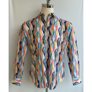 Solemare Maus & Hoffman Made in Italy Wavy Long Sleeve Button Down - Large